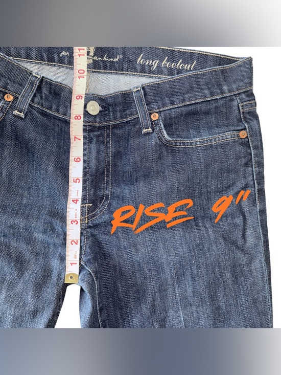7 For All Mankind Long Bootcut Jeans | Size 32 Dark Wash - Picture 4 of 10